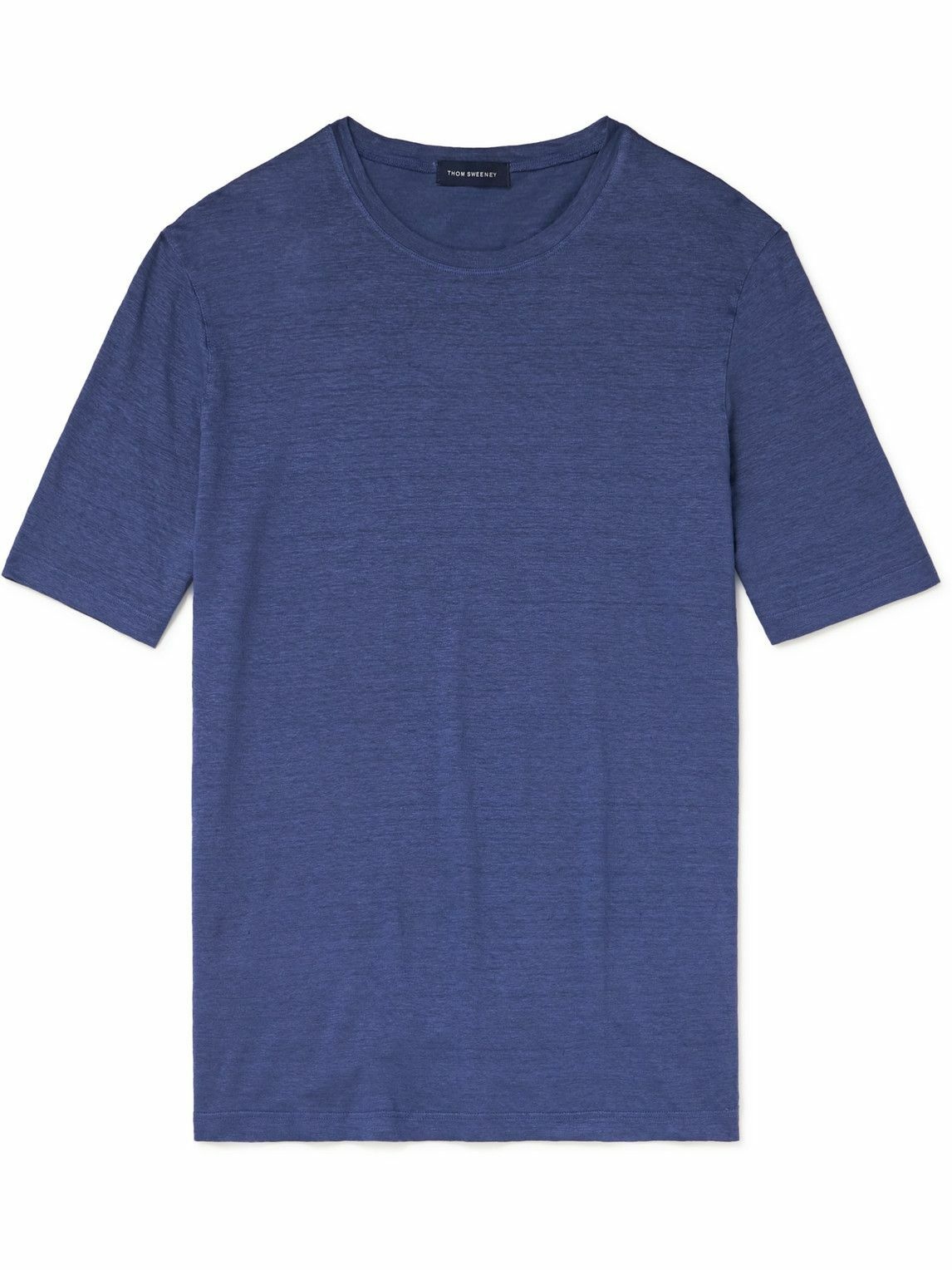 Thom Sweeney - Stretch-Linen Jersey T-Shirt - Blue Thom Sweeney