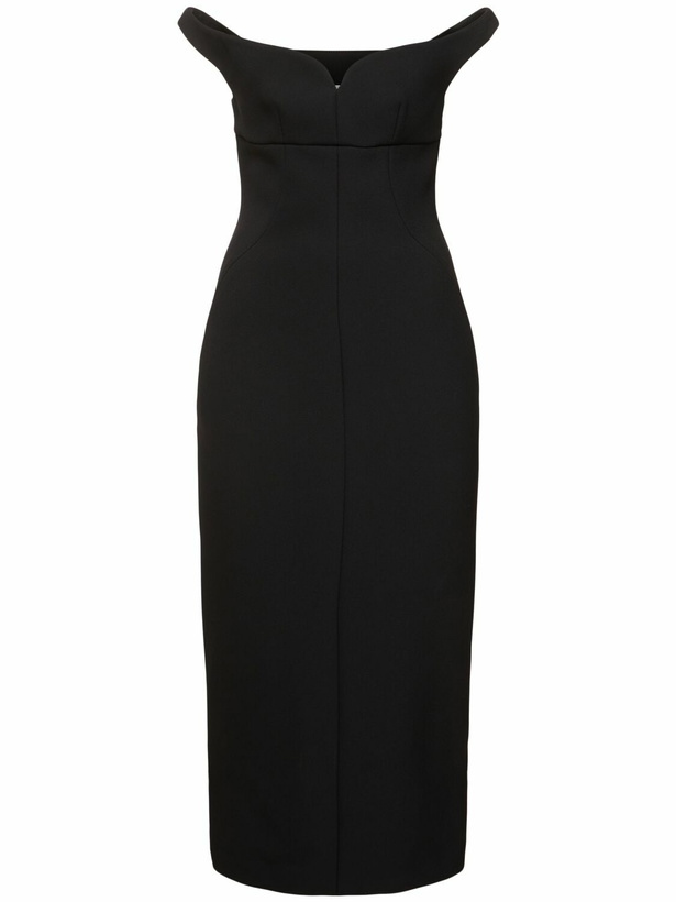 Photo: PHILOSOPHY DI LORENZO SERAFINI Off-the-shoulder Tech Crepe Midi Dress