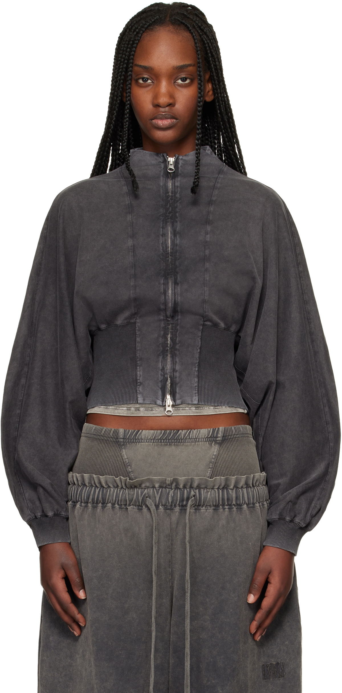KNWLS Black Haze Zip-Up Sweatshirt