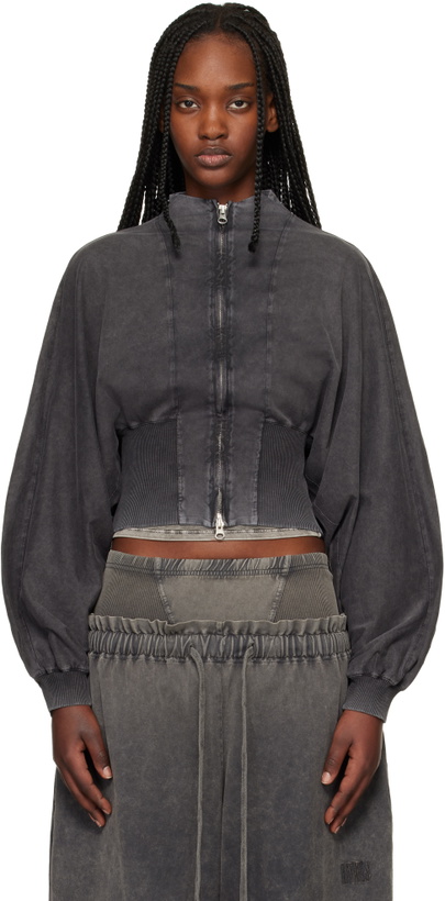 Photo: KNWLS Black Haze Zip-Up Sweatshirt