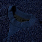 Albam Men's Sherpa Fleece Pullover Sweat in Bright Blue
