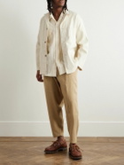 Monitaly - Milano Hakoba Broderie Anglaise Cotton Shirt - Neutrals