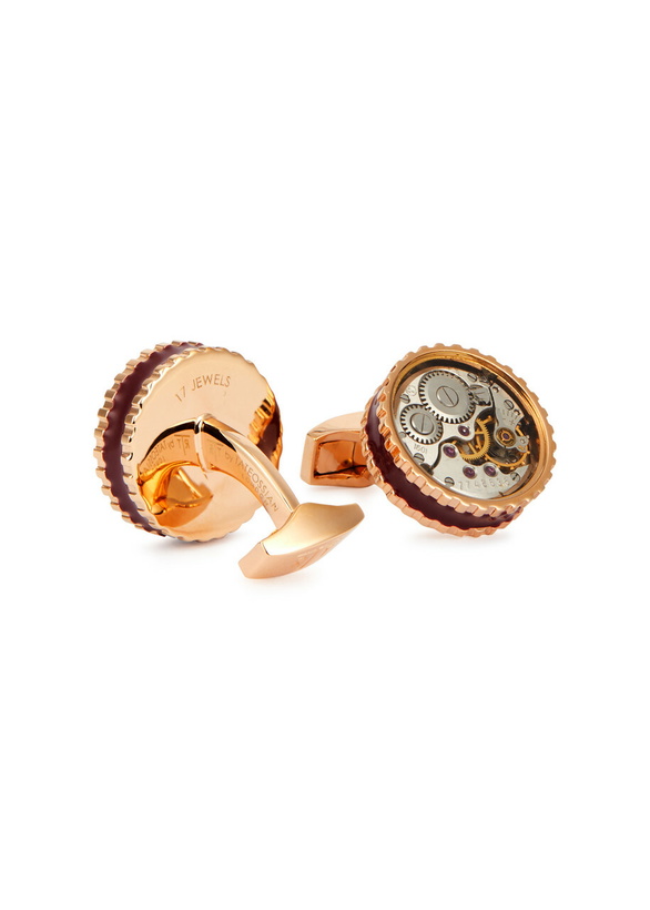 Photo: Tateossian Skeleton Gear Cufflinks - Gold
