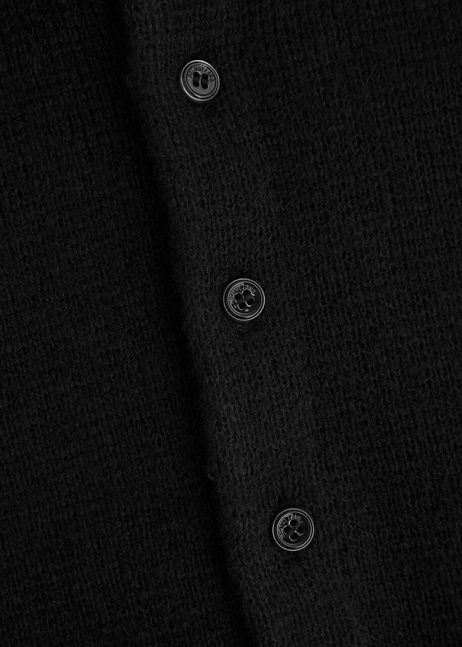 Helmut Lang Apex Knitted Polo Shirt Black
