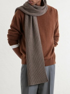 John Smedley - Stark Ribbed Recycled-Cashmere and Wool-Blend Scarf