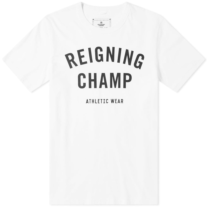Photo: Reigning Champ Gym Logo Tee White & Black
