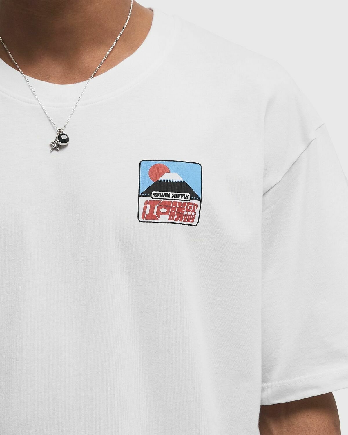 Edwin Sunset On Fuji San TS SS White Mens Shortsleefe