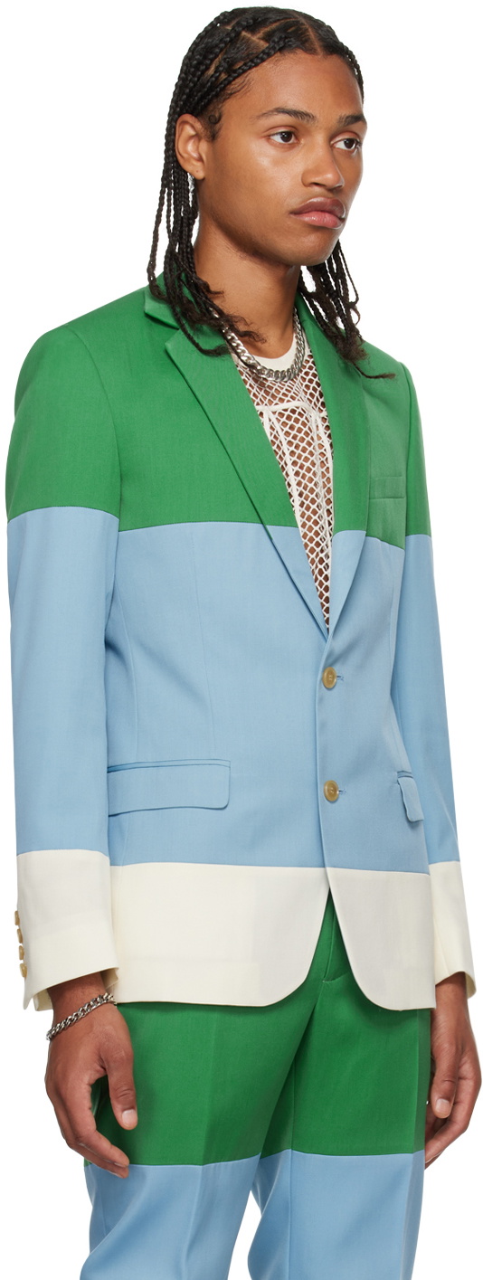 Walter Van Beirendonck Green Sharp Blazer
