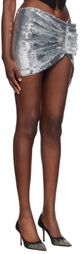 Mônot Silver Mia Draped Miniskirt