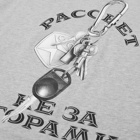 PACCBET Men's Long Sleeve Car Keys Logo T-Shirt in Grey Melange