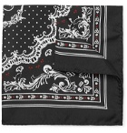 Dolce & Gabbana - Printed Silk-Twill Pocket Square - Black