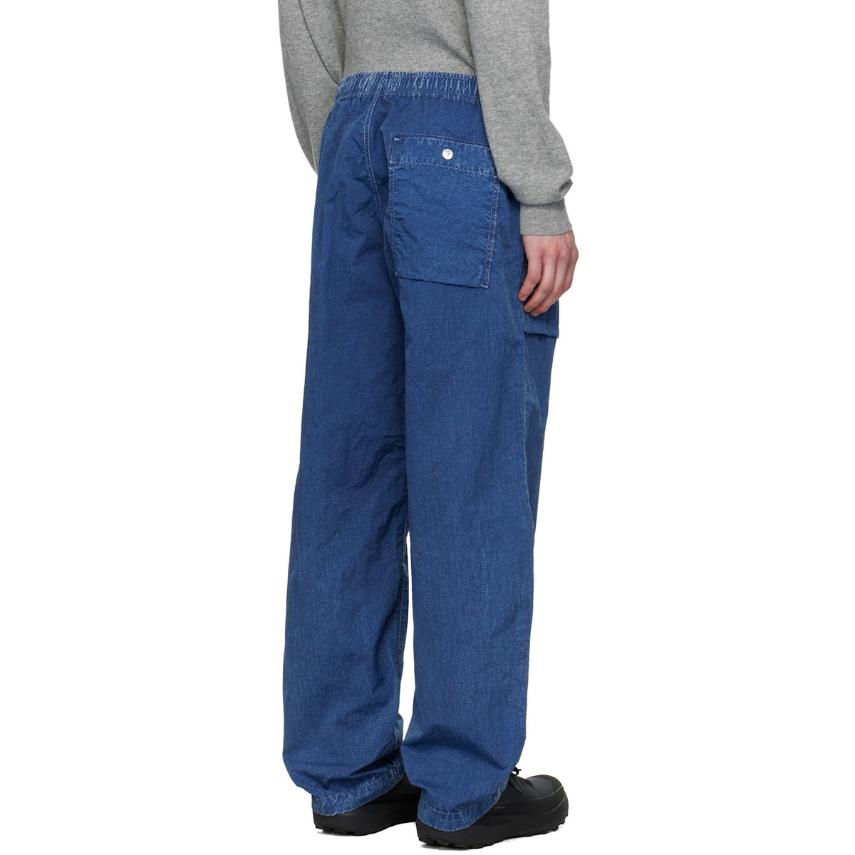 Stone Island Navy 3100001 Hollow Fibre Indigo-TC Marmo Corrosion Trousers
