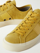 TOM FORD - Cambridge Leather-Trimmed Suede Sneakers - Yellow