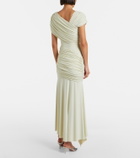 De La Vali Hela draped asymmetric jersey midi dress