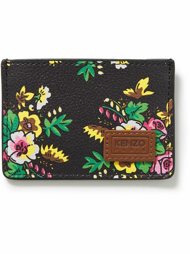 Photo: KENZO - Logo-Appliquéd Floral-Print Faux Leather Cardholder