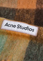 Acne Studios Vally Checked Wool-blend Scarf - Brown - One Size