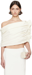 COLLEEN ALLEN SSENSE Exclusive Bridal Capsule Velvet Shawl Top