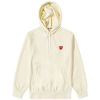 Comme des Garçons Play Men's Pullover Hoody in Ivory