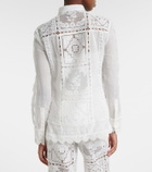 Zimmermann Floral lace ramie shirt