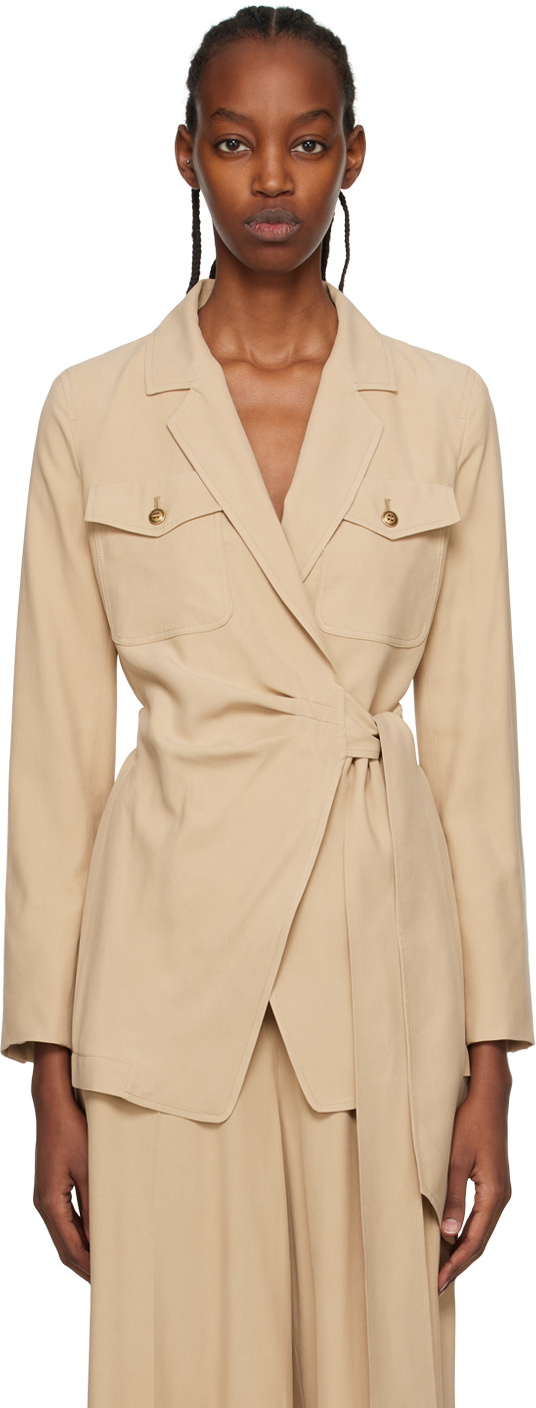 Max Mara Beige Fleur Blazer Max Mara