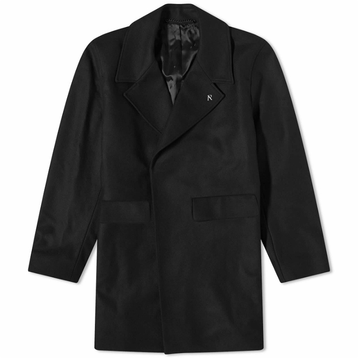 Photo: Represent Men's Double Breasted Overcoat in Jet Black