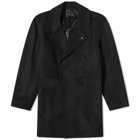 Represent Men's Double Breasted Overcoat in Jet Black