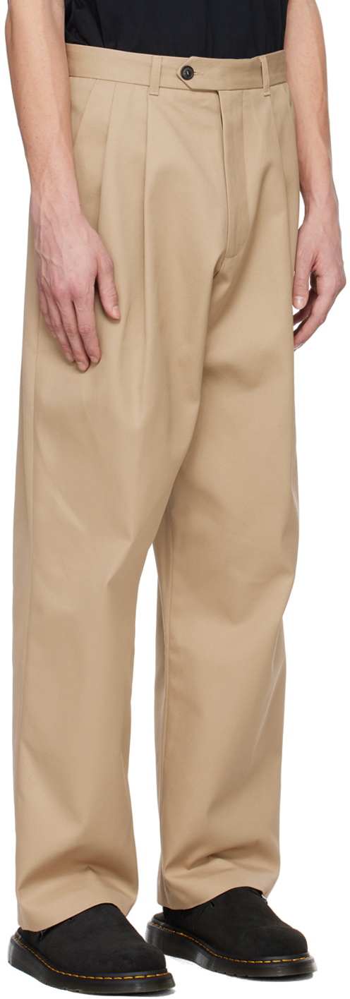 Lownn Beige Pleated Trousers