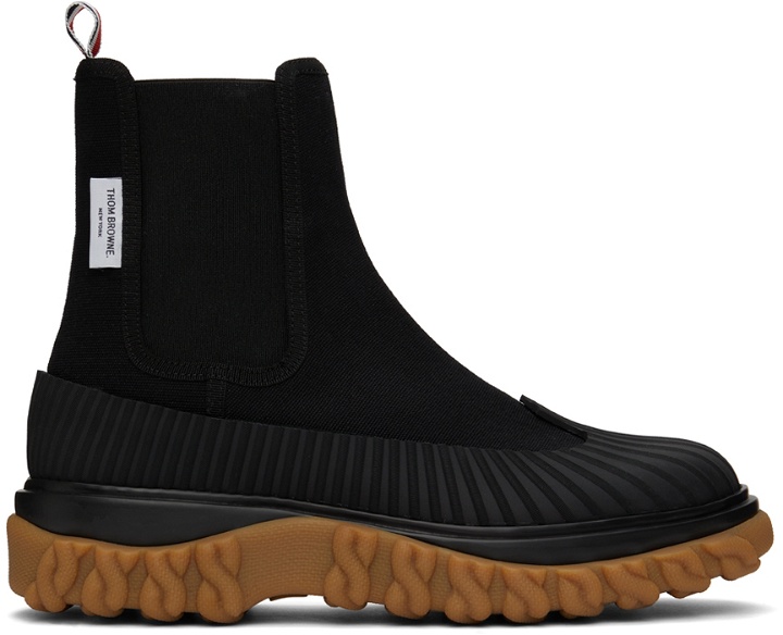 Photo: Thom Browne Black Duck Chelsea Boots