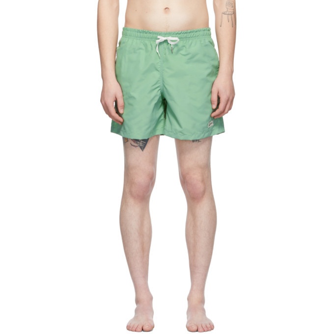 Bather Green Solid Swim Shorts Bather