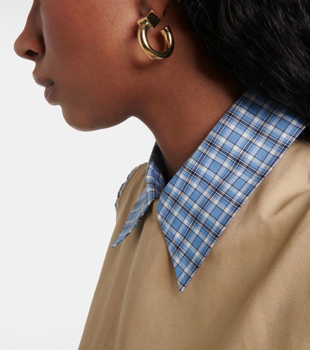 Miu Miu Logo hoop earrings