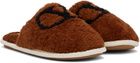Valentino Garavani Brown Ta Chambre Wool Slippers
