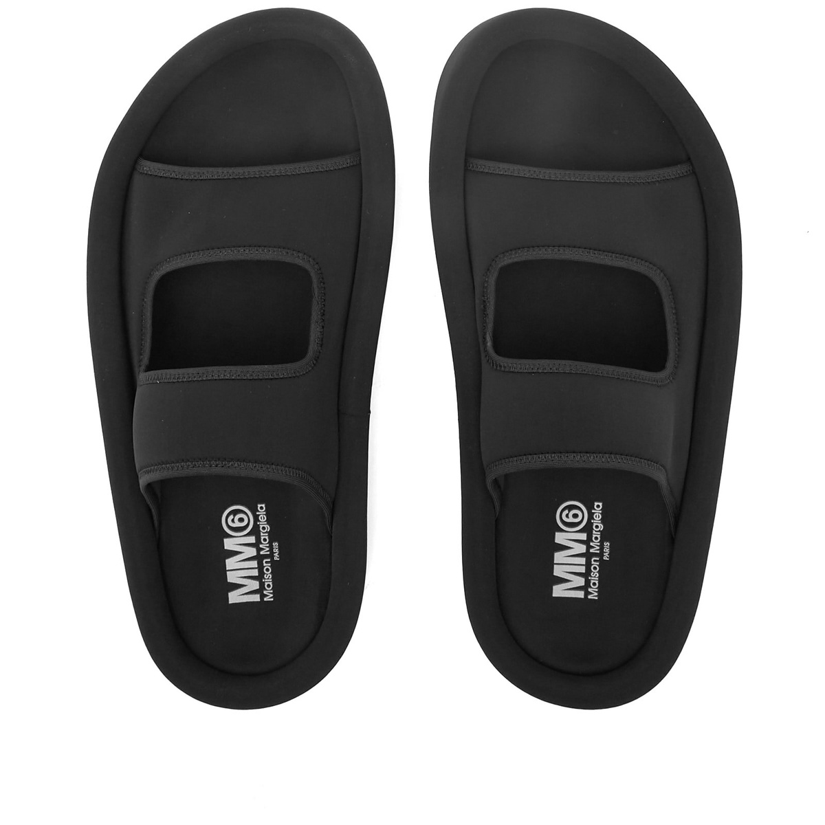 サンダル MM6 MAISON MARGIELA Men Sandals SH1WX0003 P5000T8013 BLACK MM6 Maison Margiela Webbing slip-on Platform Sandals | Black