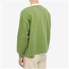 Bode Men's Rickrack Embroidered Logo Crew Sweat in Green