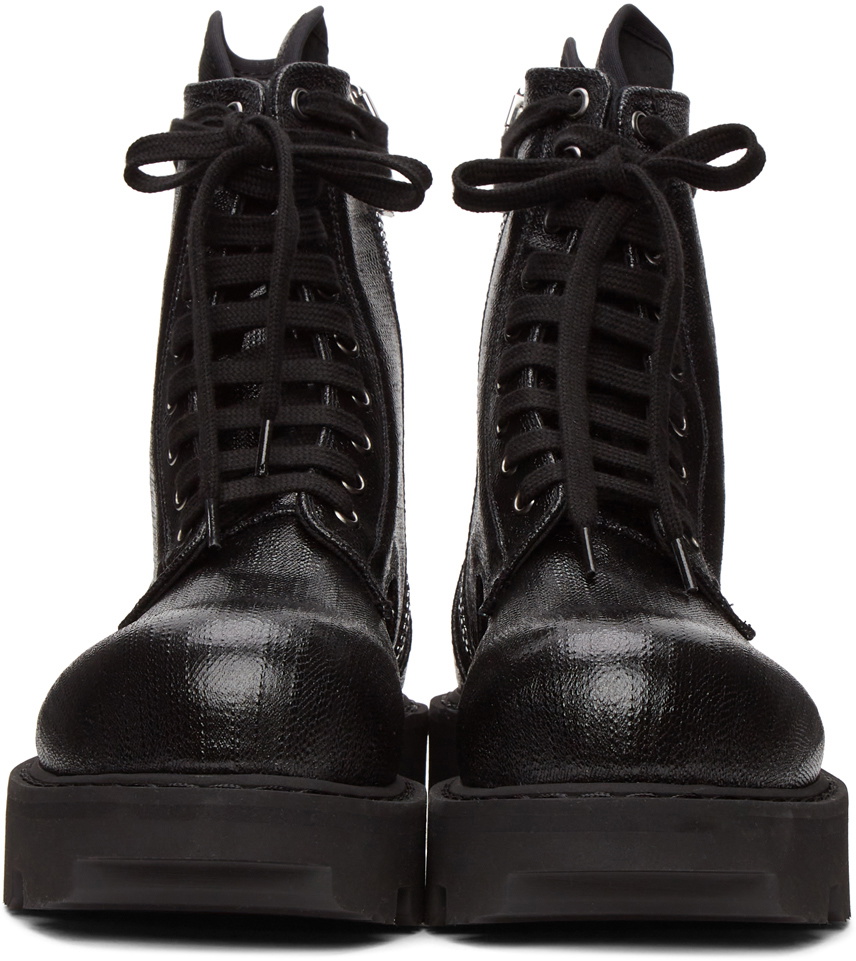 Rick Owens Drkshdw Black Megatooth Army Boots Rick Owens Drkshdw