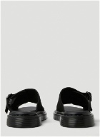 Dayne Two Strap Sandals in Black