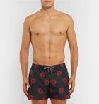 Club Monaco - Mid-Length Printed Swim Shorts - Black