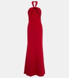 Elie Saab Draped halter crêpe gown