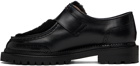 Toga Virilis Black Leather & Faux-Fur Loafers