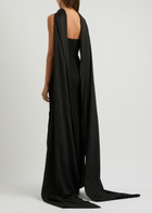 Solace London Ophelia Draped Halterneck Maxi Dress Black