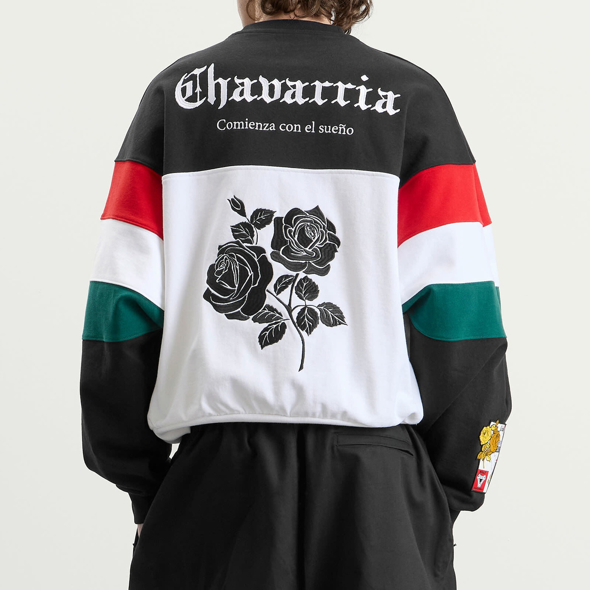 Adidas x Willy Chavarria Crew Sweat in Black/White
