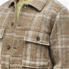 NN07 Men's Wilas Check Overshirt in Brown Check