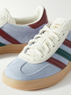 adidas Originals - Gazelle Leather-Trimmed Suede Sneakers - Blue