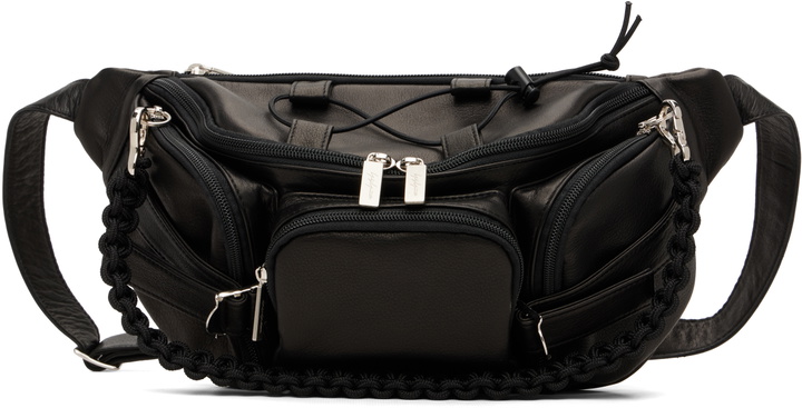 Photo: YOHJI YAMAMOTO Black Soft Oil Cow Leather Belt Bag