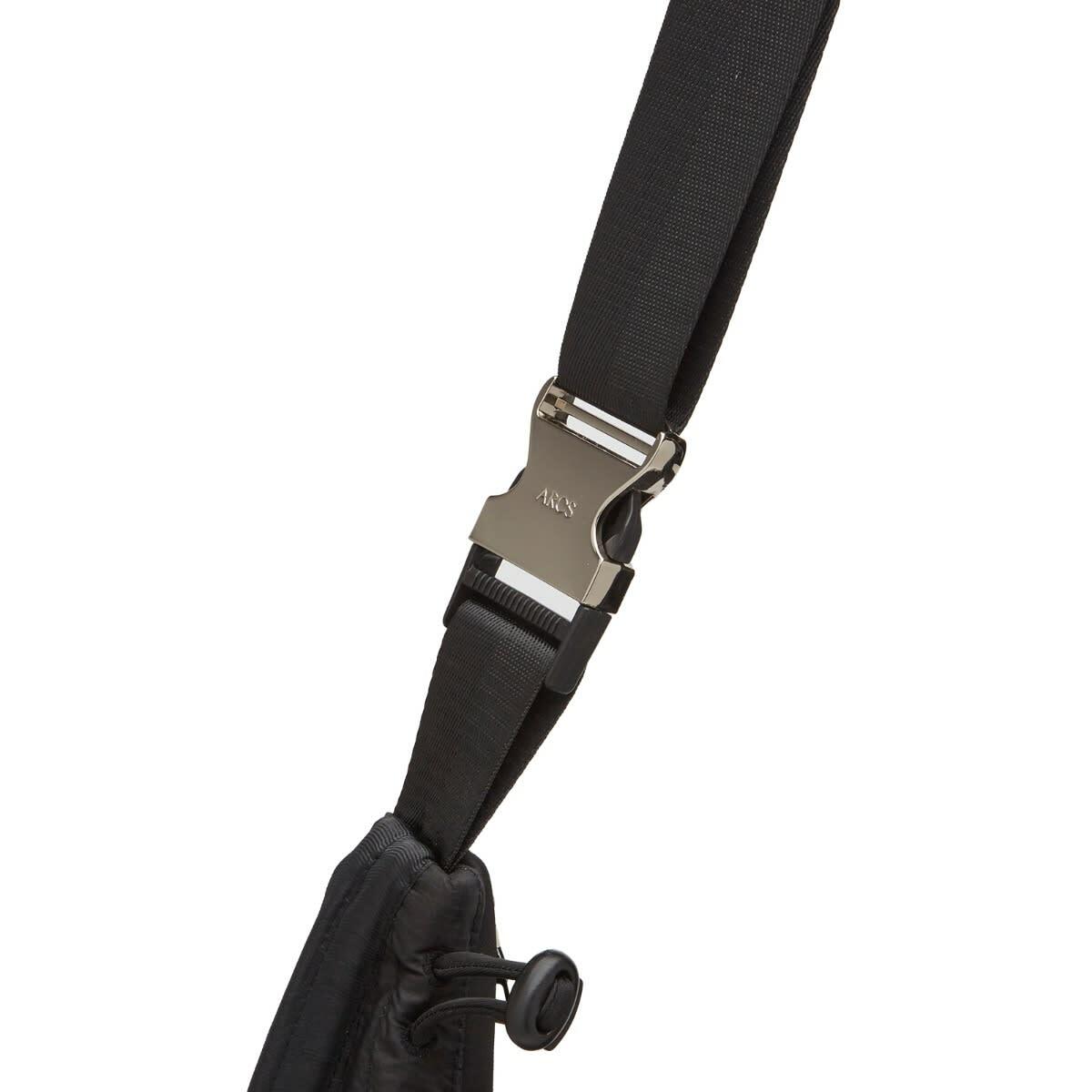 ARCS HEY Sling Bag in Black Criss-Cross 