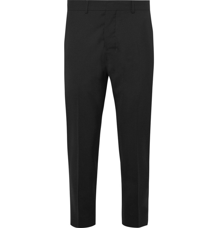 Photo: AMI - Black Cropped Wool Suit Trousers - Black