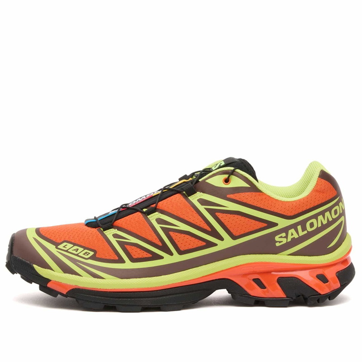 Photo: Salomon XT-6 Sneaker in Red Orange/Sharp Green/Black