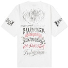 Balenciaga Men's Political Campaign Oversized T-Shirt in White/Black/Red