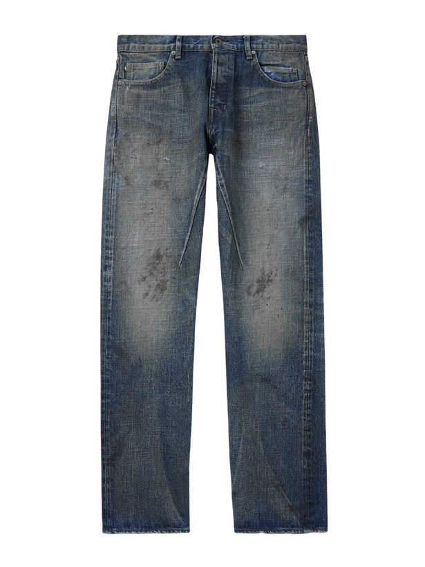 Photo: DRKSHDW by Rick Owens - DRKSHDW Kurdt Straight-Leg Distressed Jeans - Blue