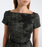 Erdem Embroidered wool-blend midi dress