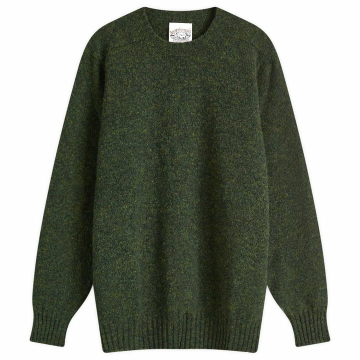 Photo: Jamieson's of Shetland Men's Crew Knit in Pine